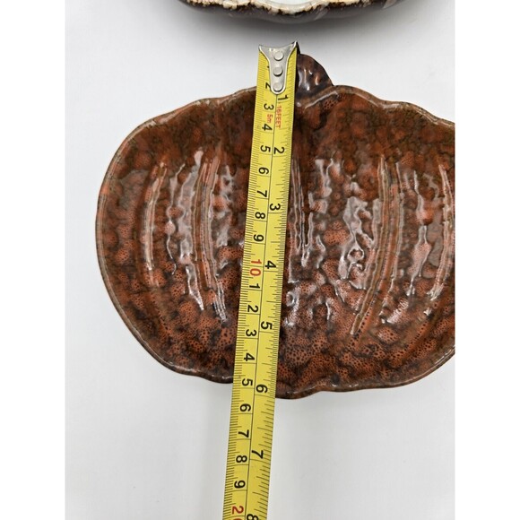 Set Of 2 Pumpkin Candy Dishes & White Pumpkin Decor Fall Autumn Decor 7" - Picture 8 of 15